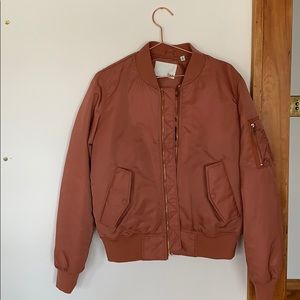 Rose Aritzia Bomber Jacket